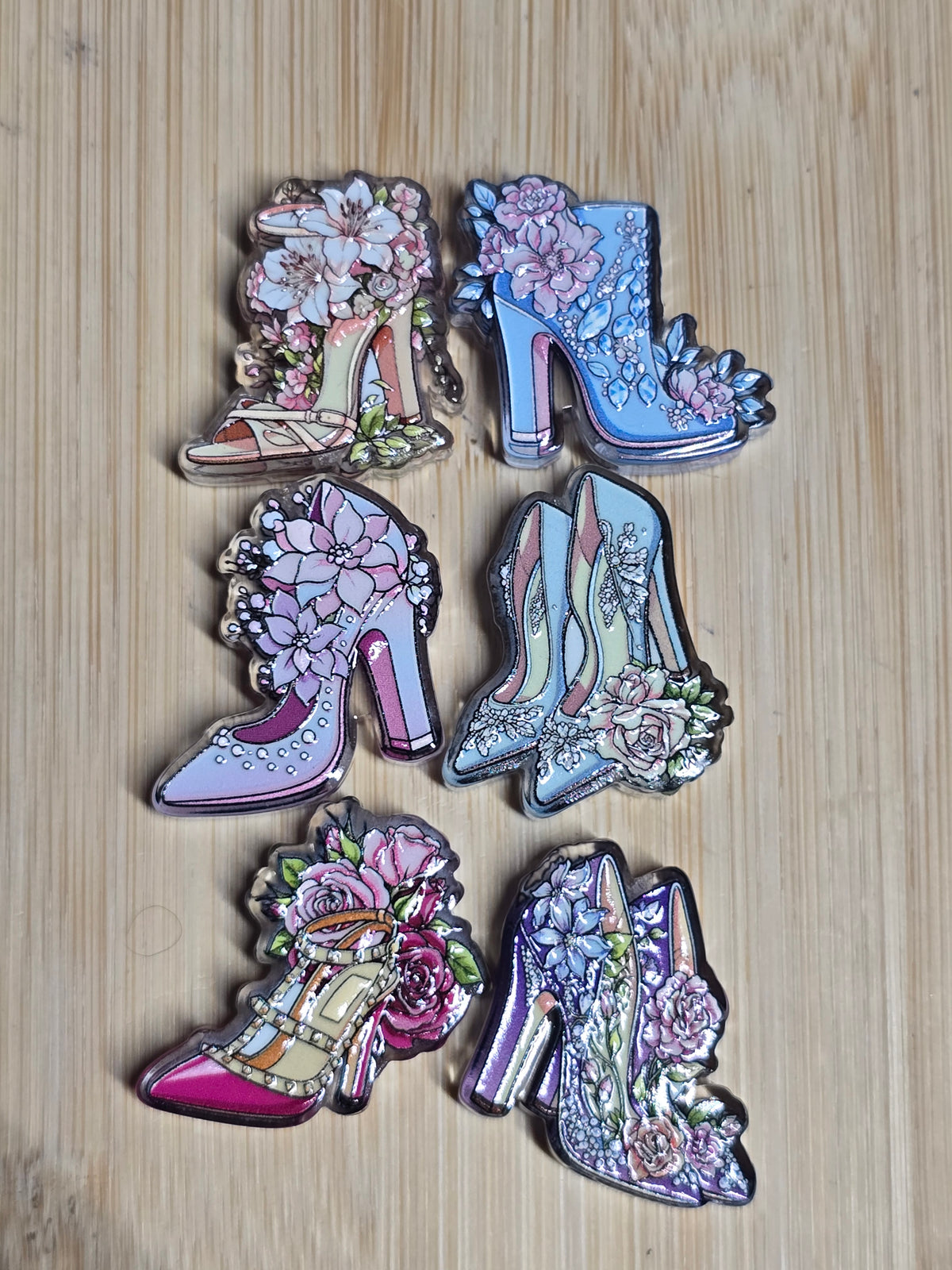 Acrylic focal beads- high heels
