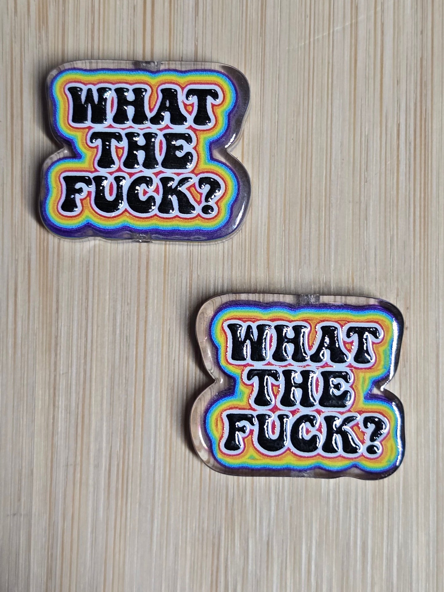 Acrylic focal beads- adult humor- language- what the f*#@
