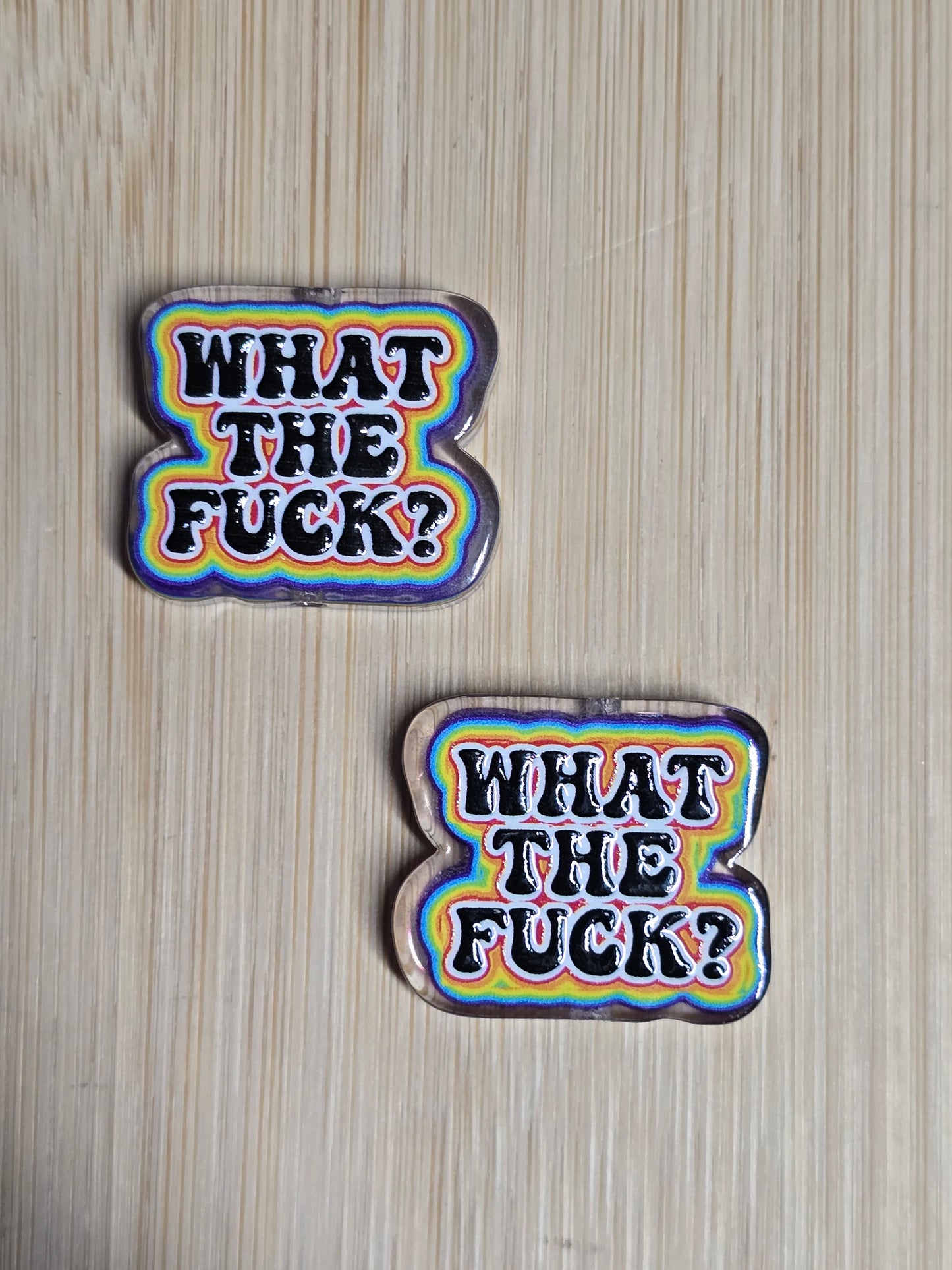 Acrylic focal beads- adult humor- language- what the f*#@