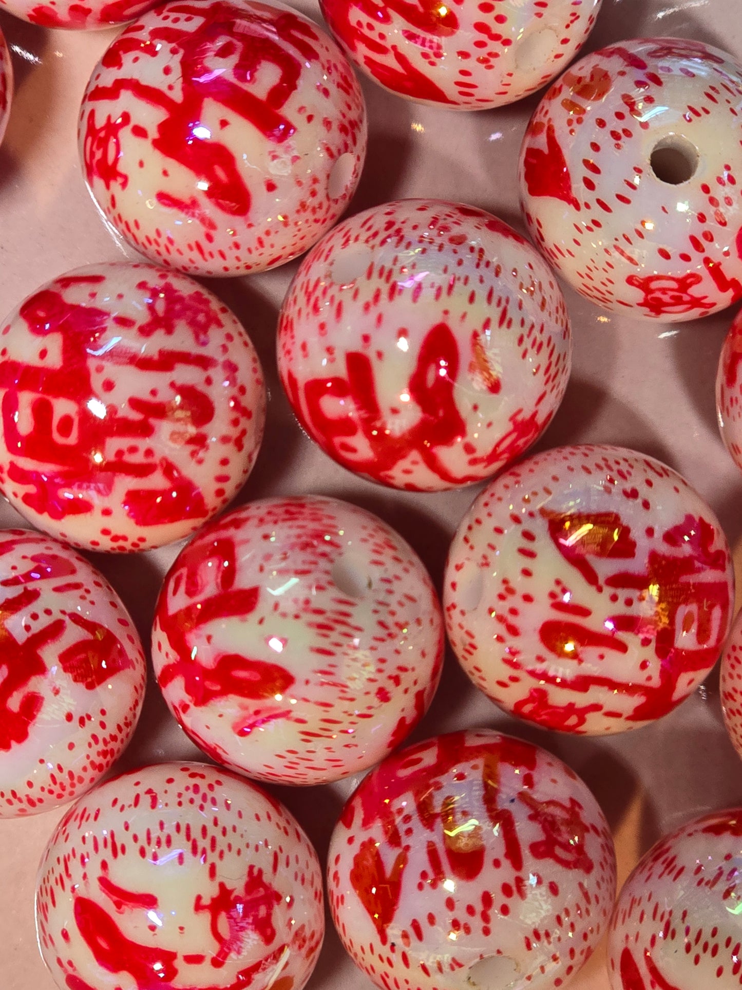 Acrylic 16mm Halloween help beads
