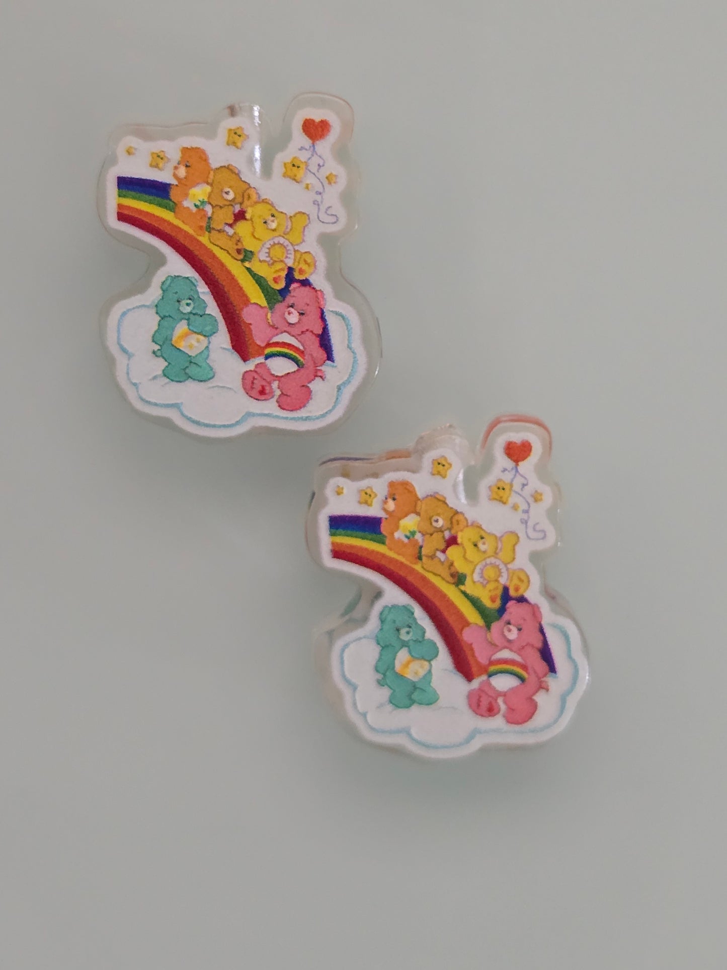 Acrylic focal beads CB playing on rainbow