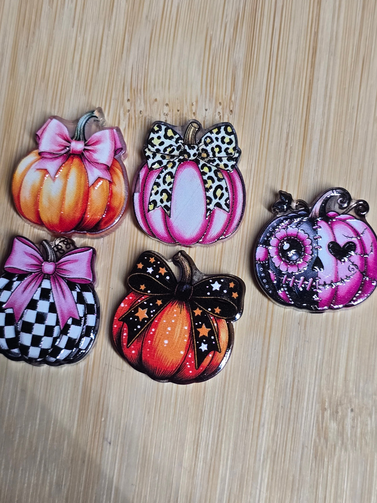 Acrylic focal beads - pumpkin mix