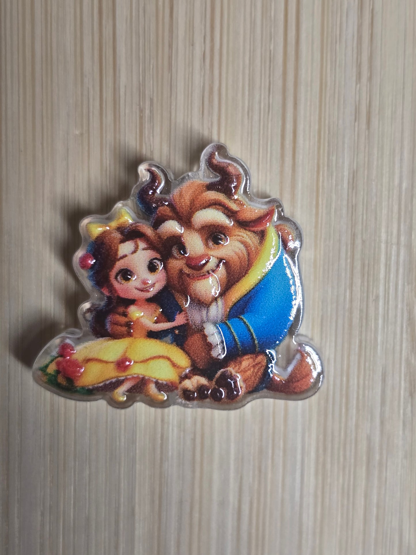 Acrylic focal beads DS princess couple