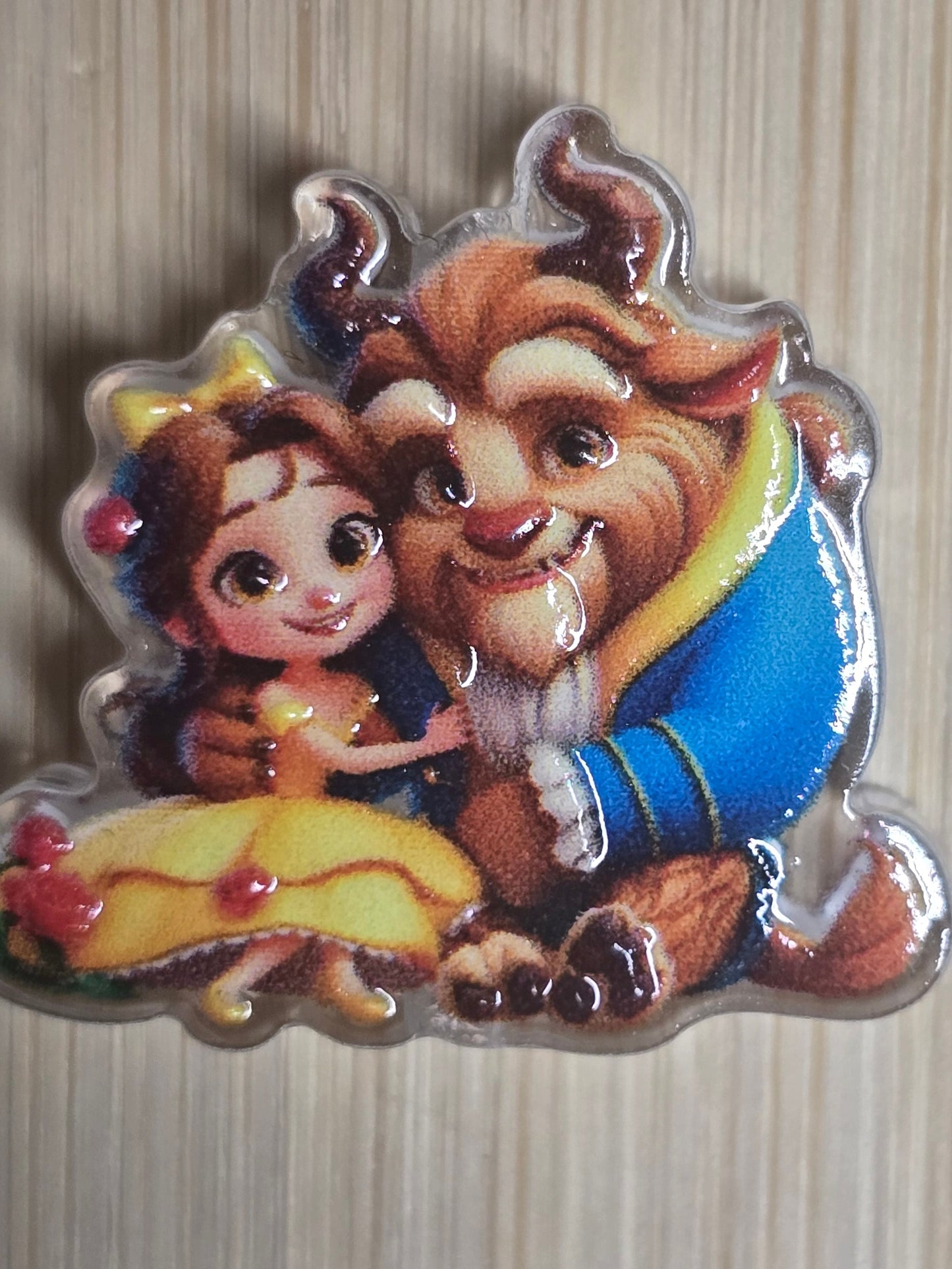 Acrylic focal beads DS princess couple