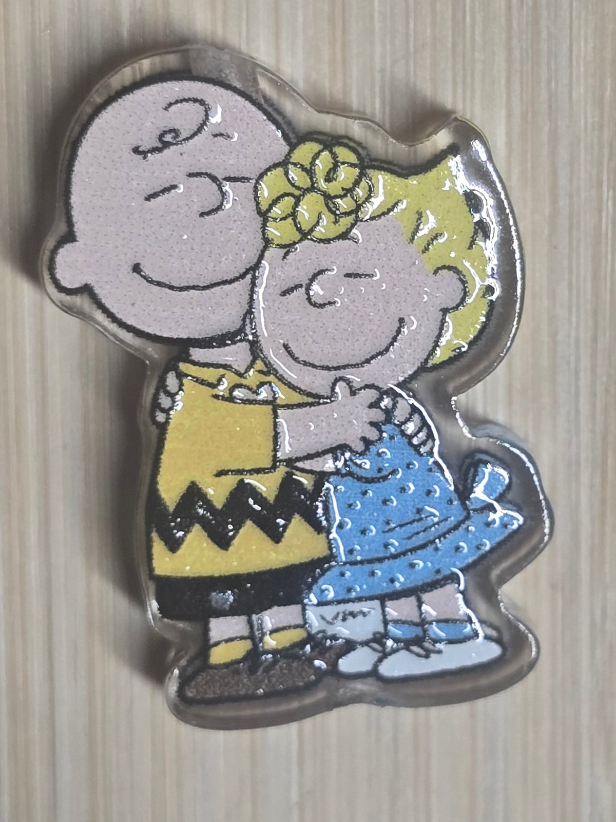 Acrylic focal beads brother & sister from peanuts