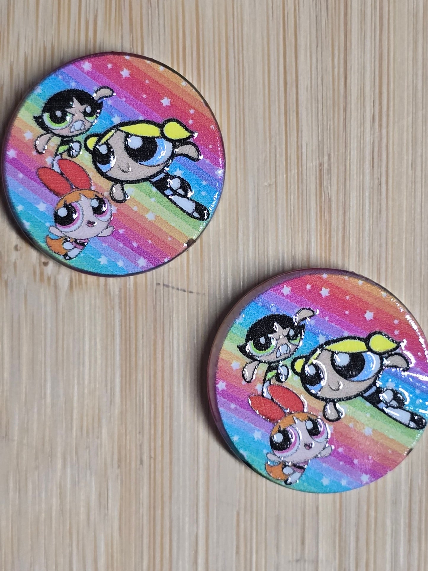Focal- acrylic focal bead- superheroes