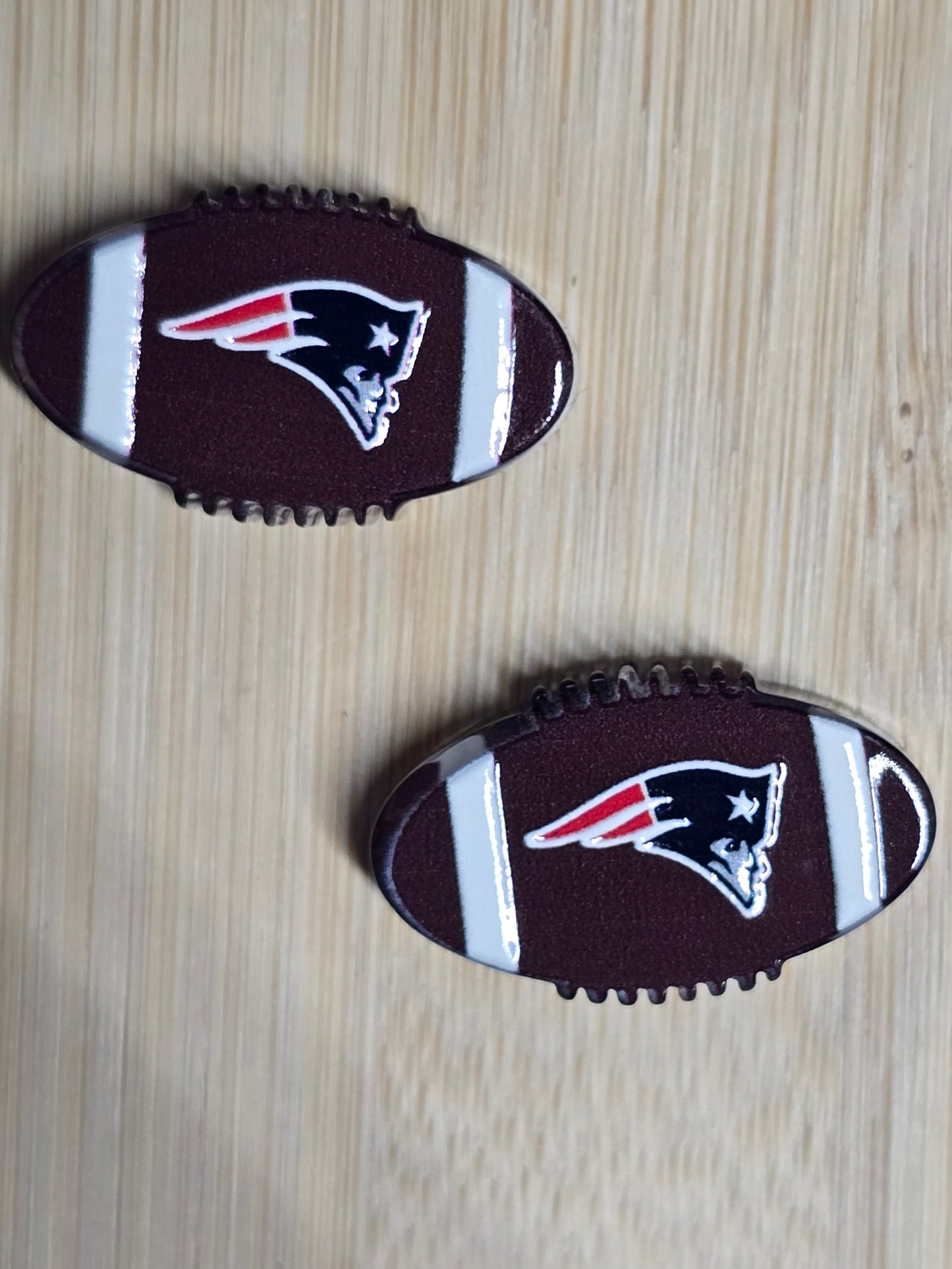 Focal- acrylic focal beads football team