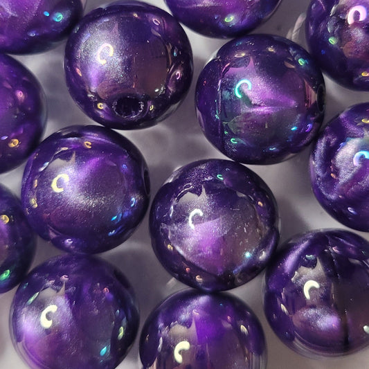 Beads- pruple Acrylic beads- 5pcs