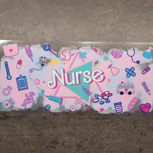 Cup wrap- barbie themed for nurses