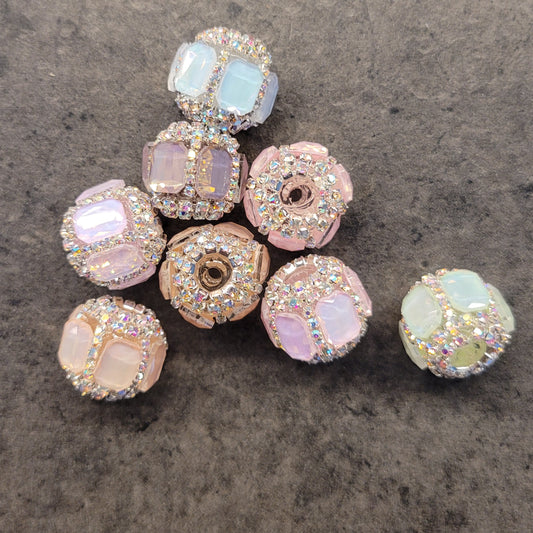 Spacer with AB rhinestone - gorgeous