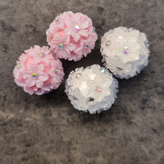 Flower beads - handmade