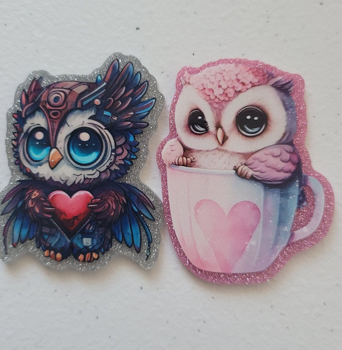 Acrylic flatbacks for DIY. OWLS