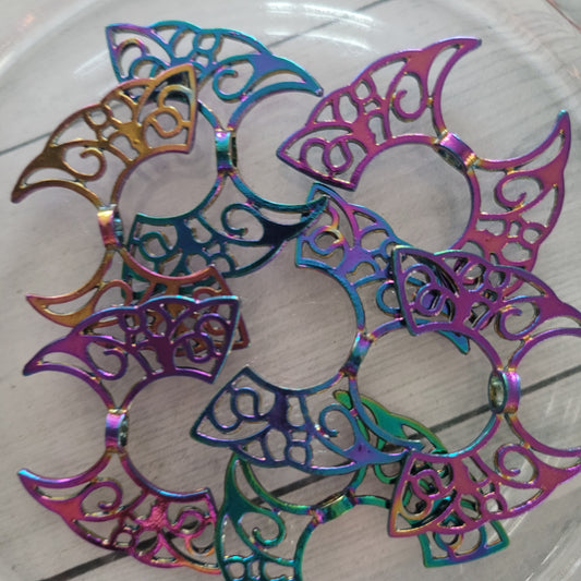 Spacer- rainbow Butterfly metal wings