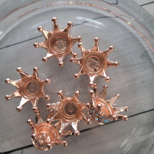 Crowns- large metal rose gold crowns