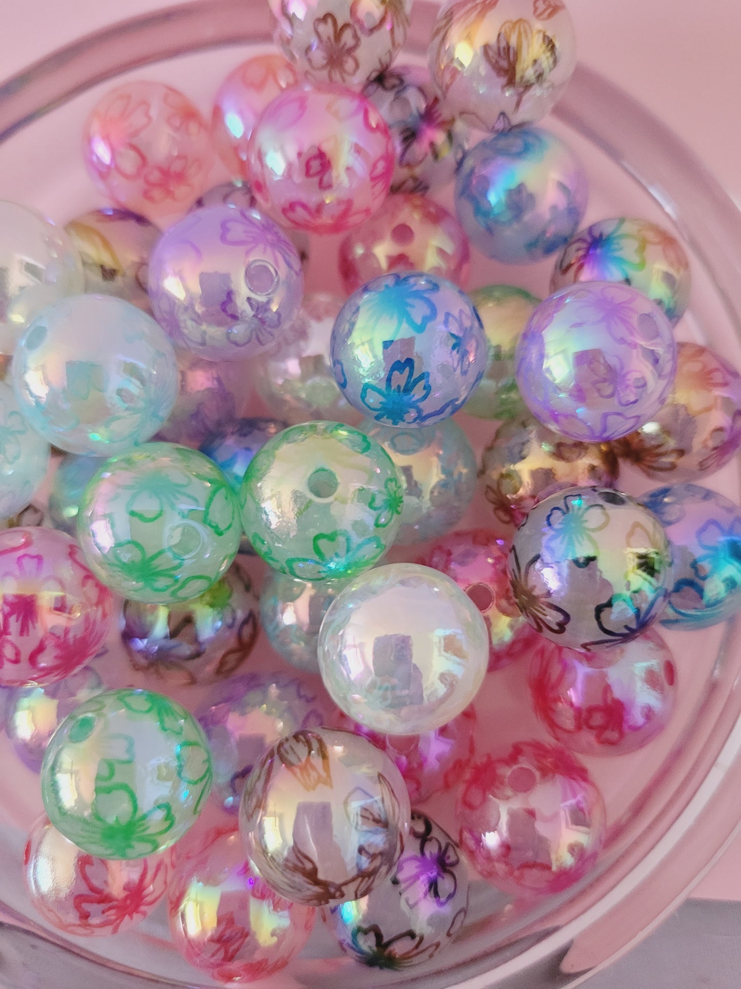 Colorful acrylic beads