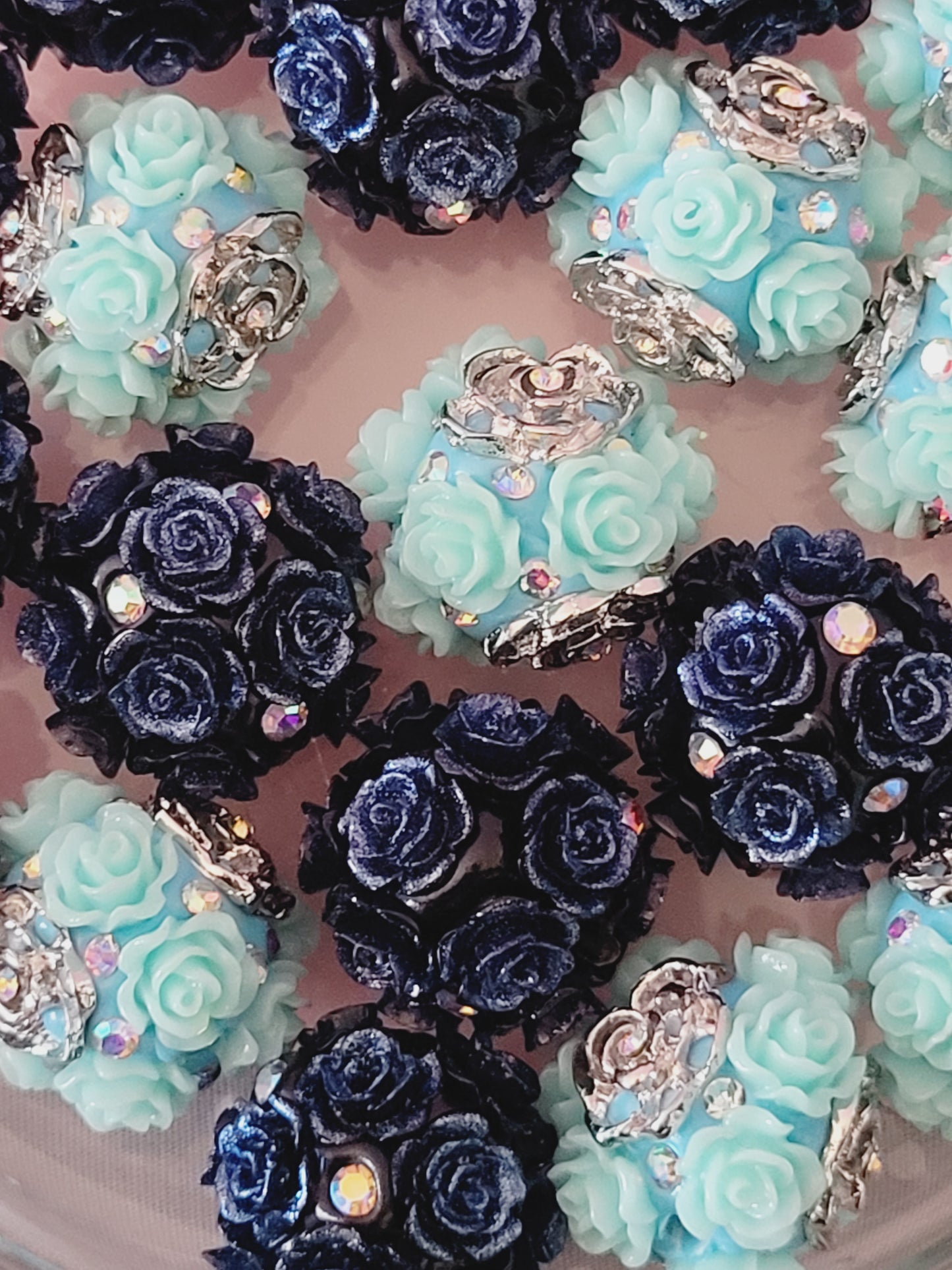 Handmade rose beads