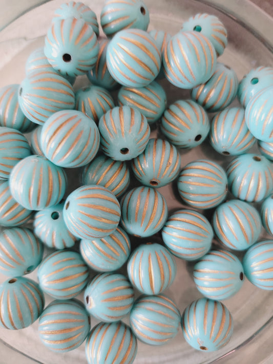 Turquoise pumpkin beads