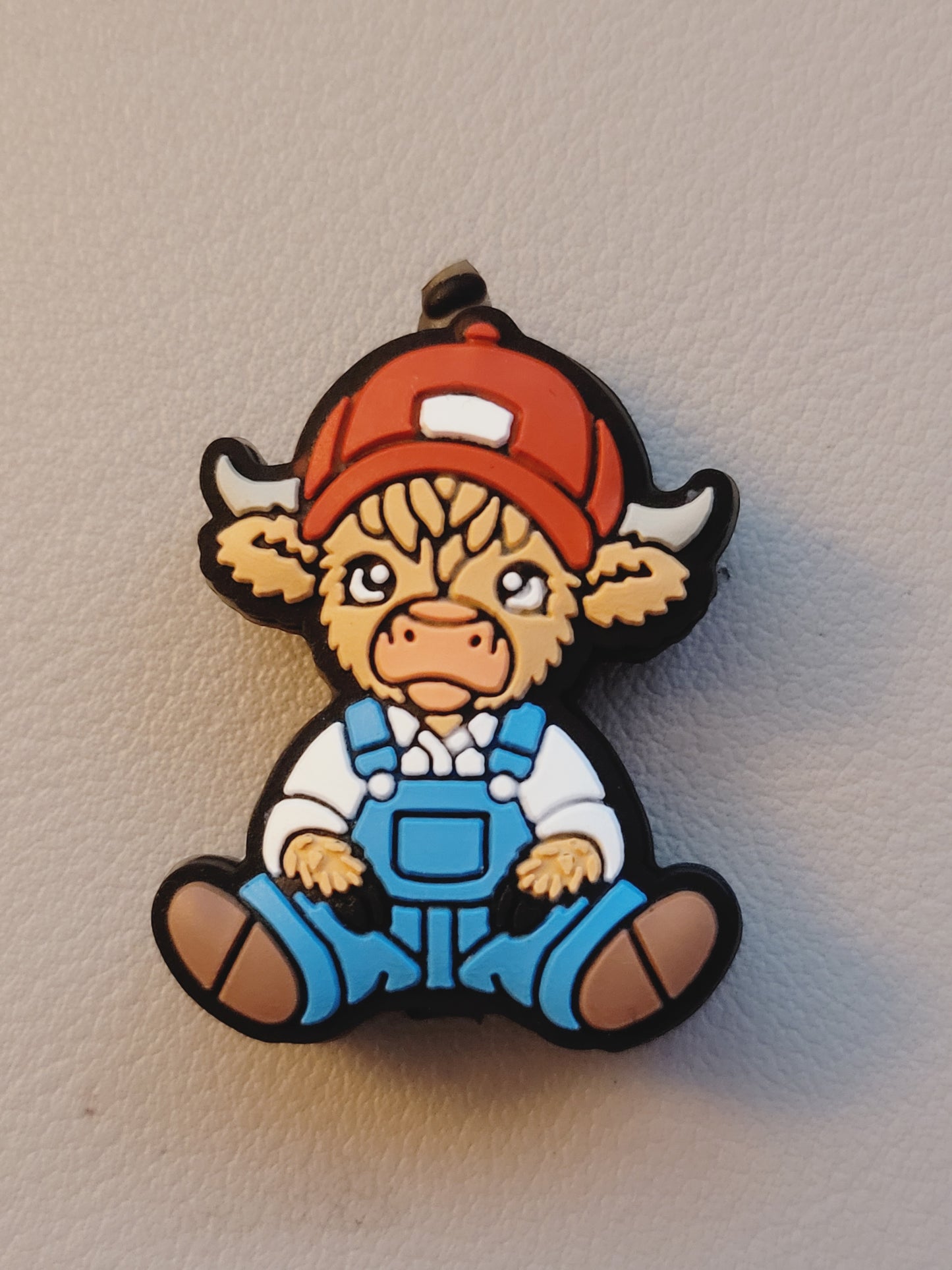 Focal beads- Lil boy cow wearing a hat