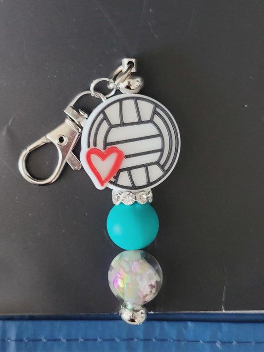 Keychain- love volleyball