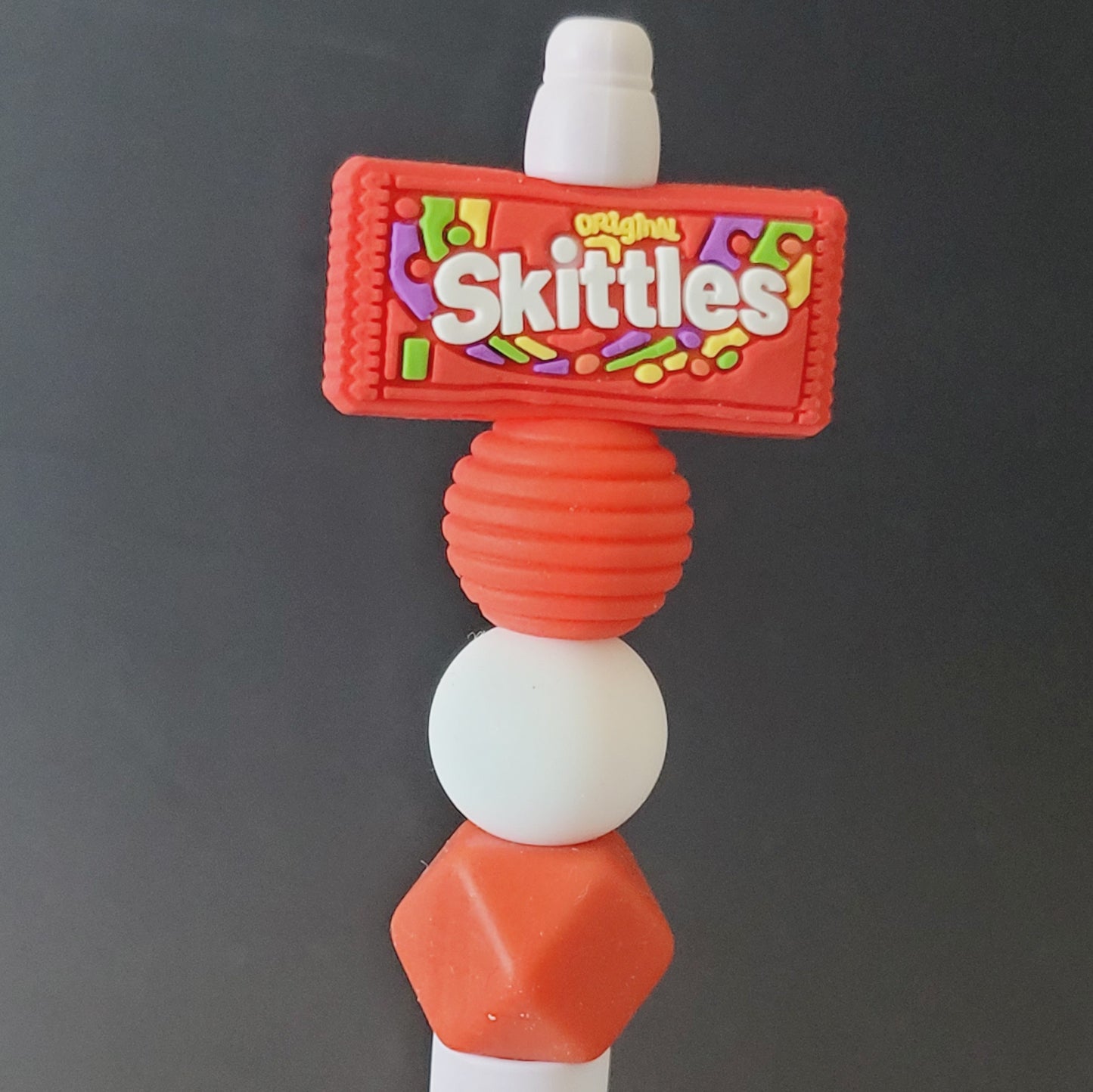 Pen Candy- red Skittles