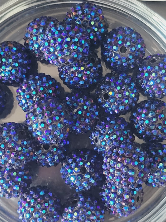 20mm blue rhinestone