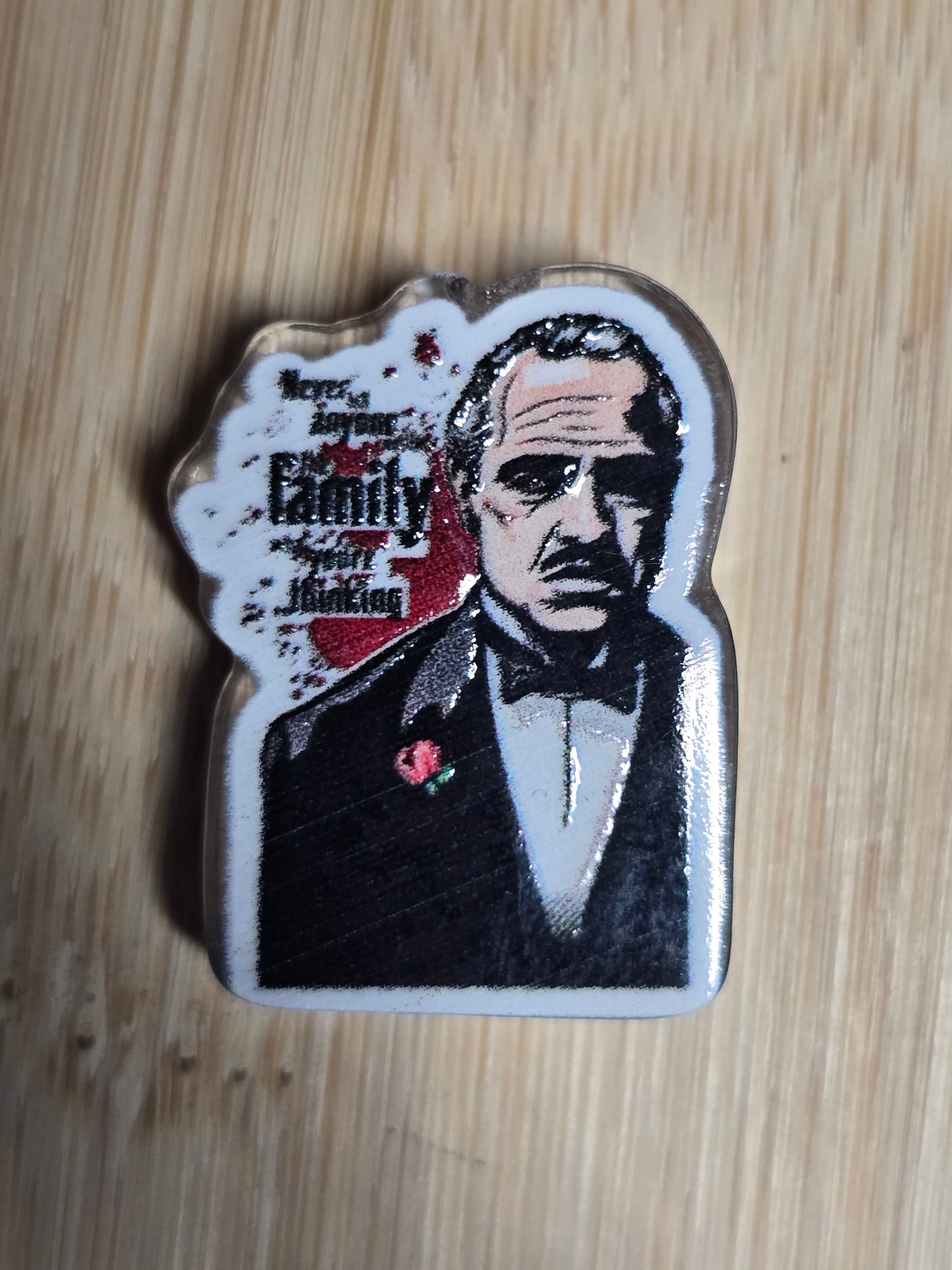 Acrylic focal beads mobster movie character