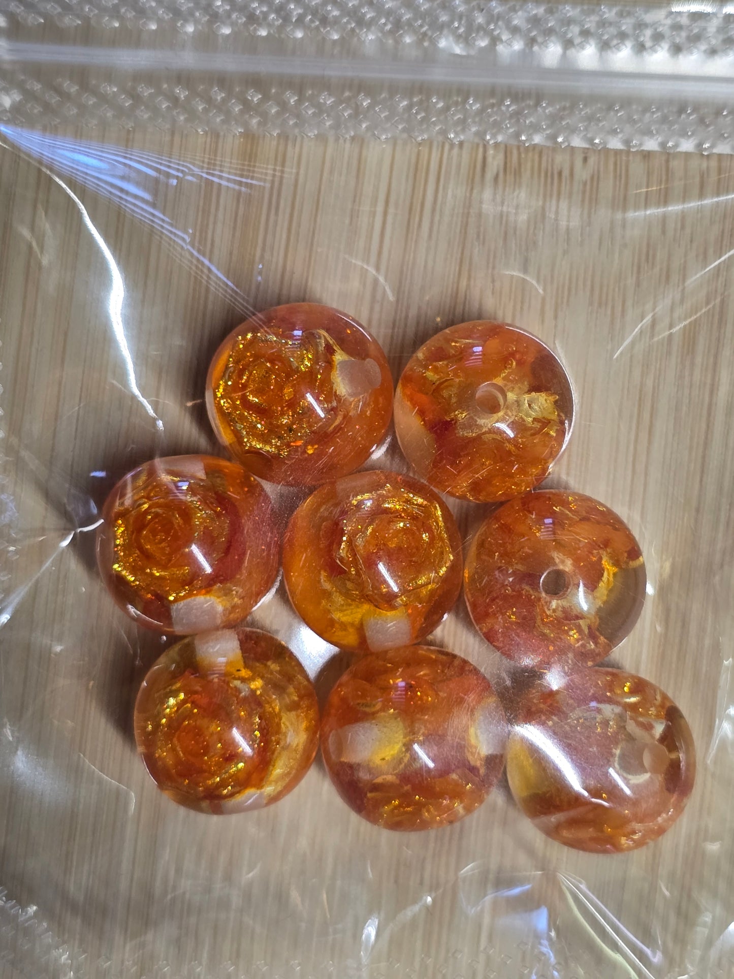 Small packs of acrylic beads
