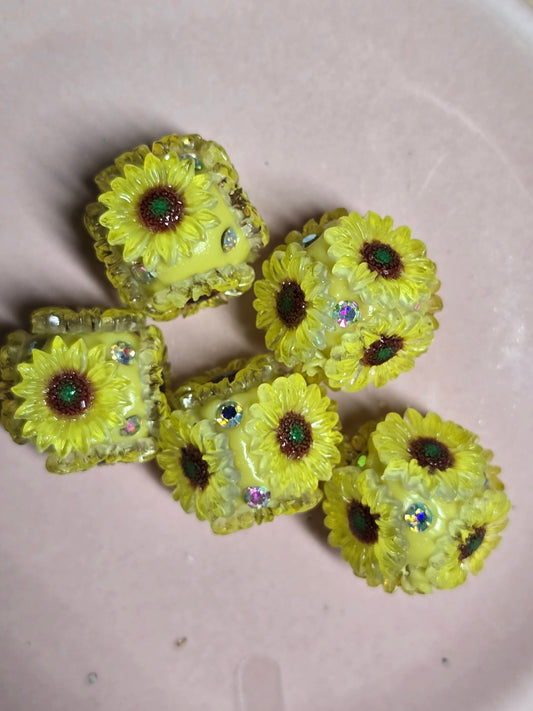 Acrylic beads sunflower