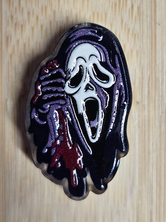 Acrylic focal beads horror movie character- scream