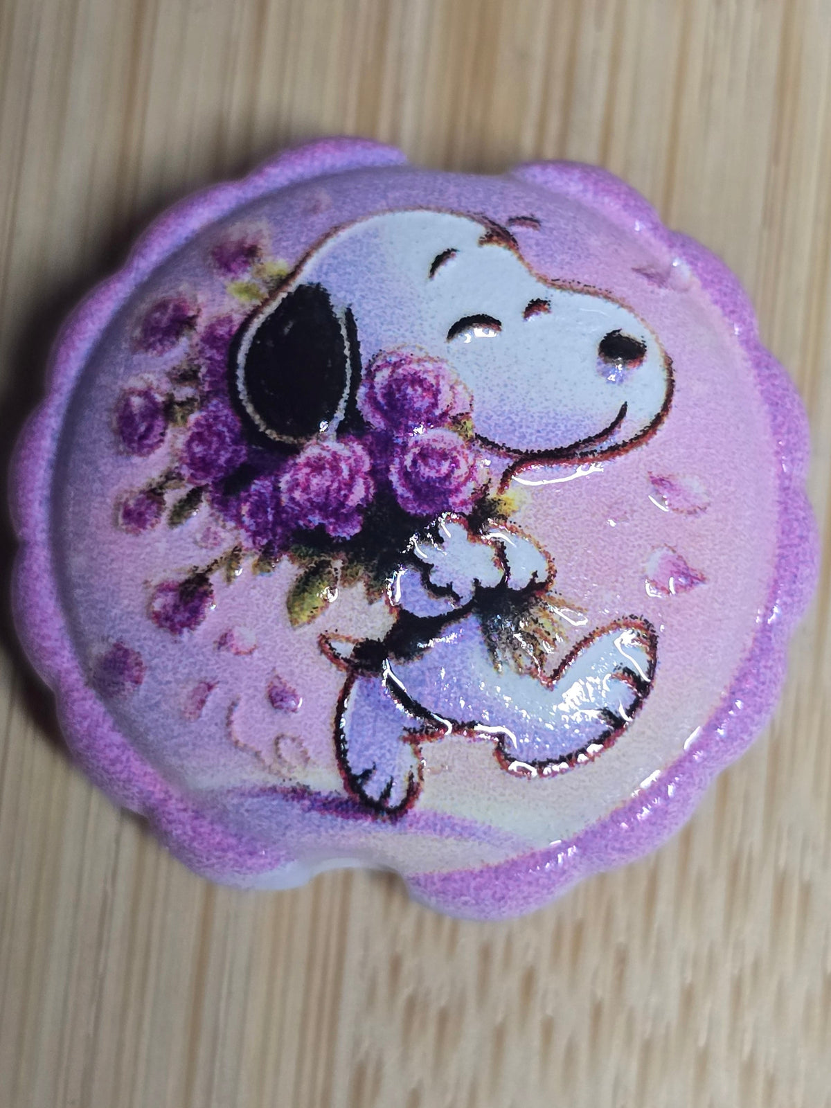 Acrylic focal beads- peanuts dog