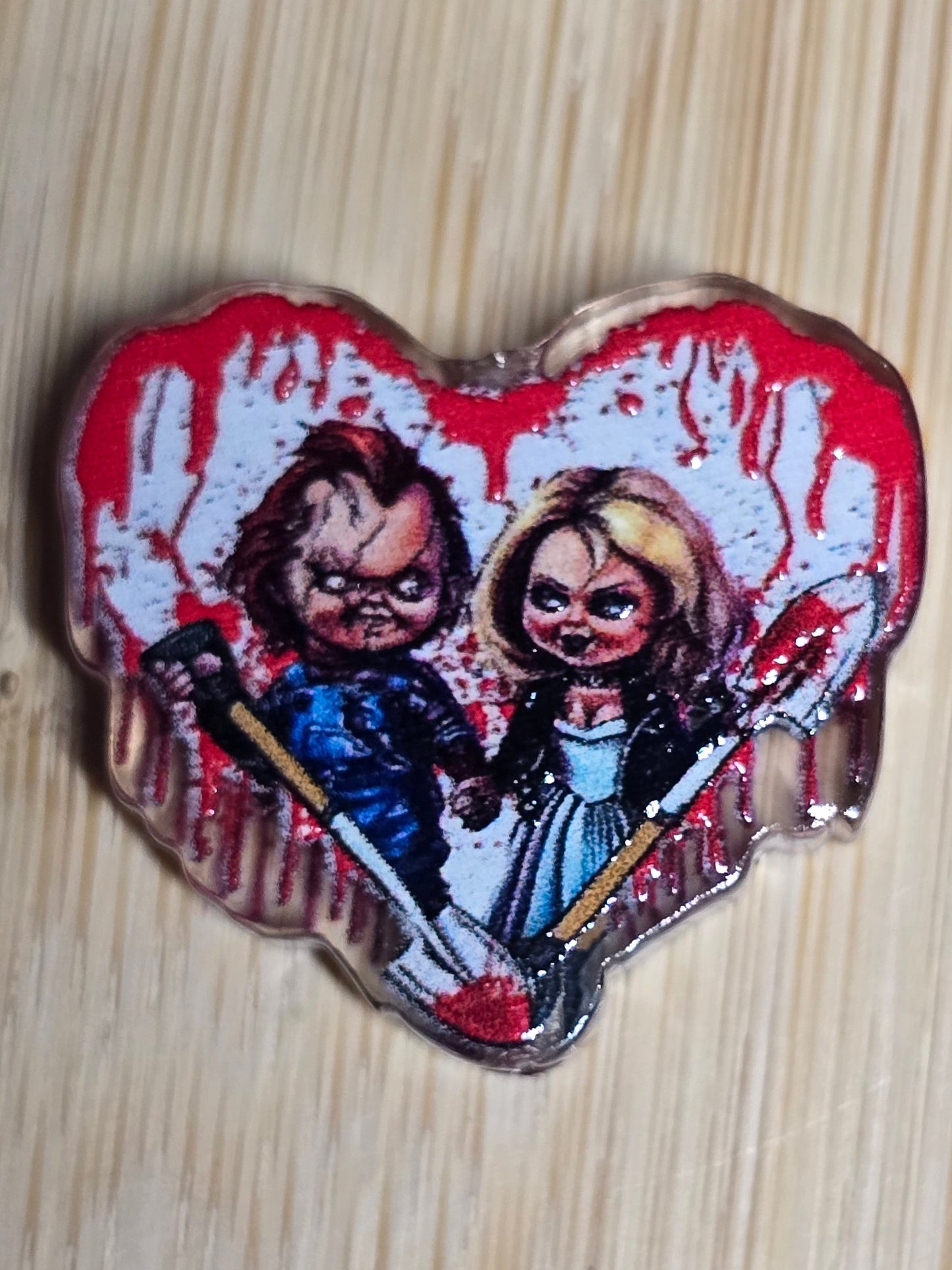 Acrylic focal beads horror style characters