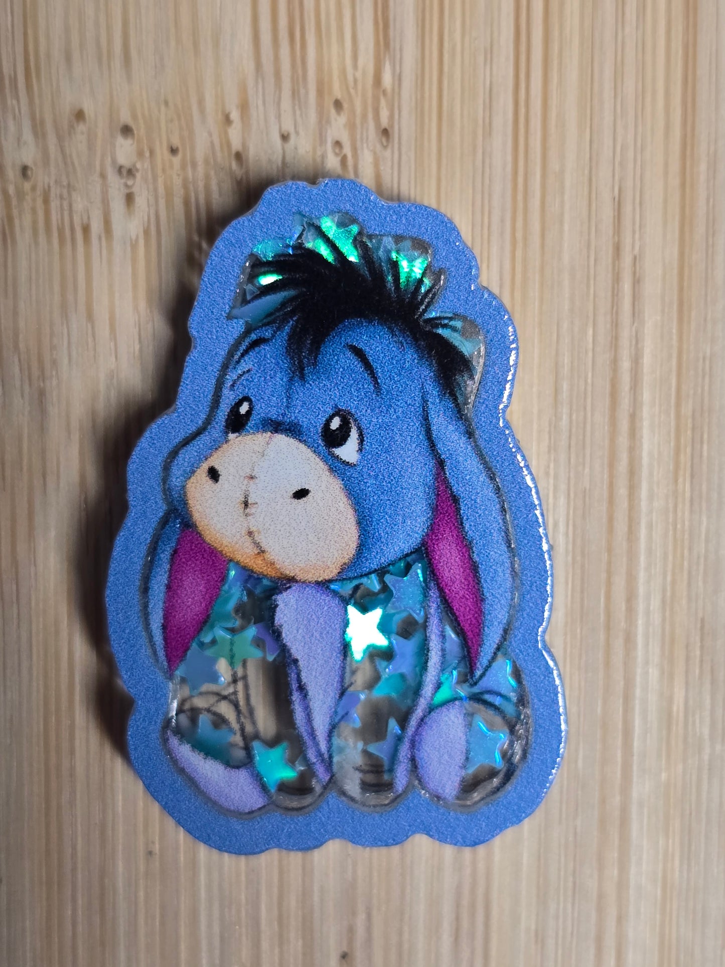 Acrylic focal beads shaker style DS donkey