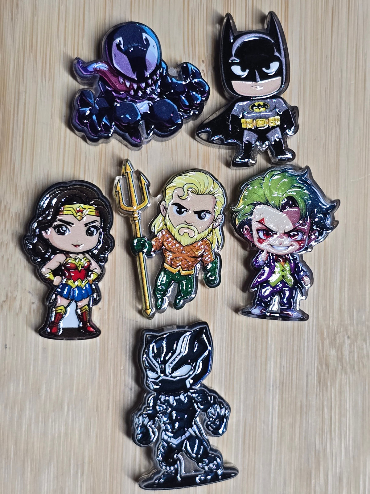 Acrylic focal beads superhero