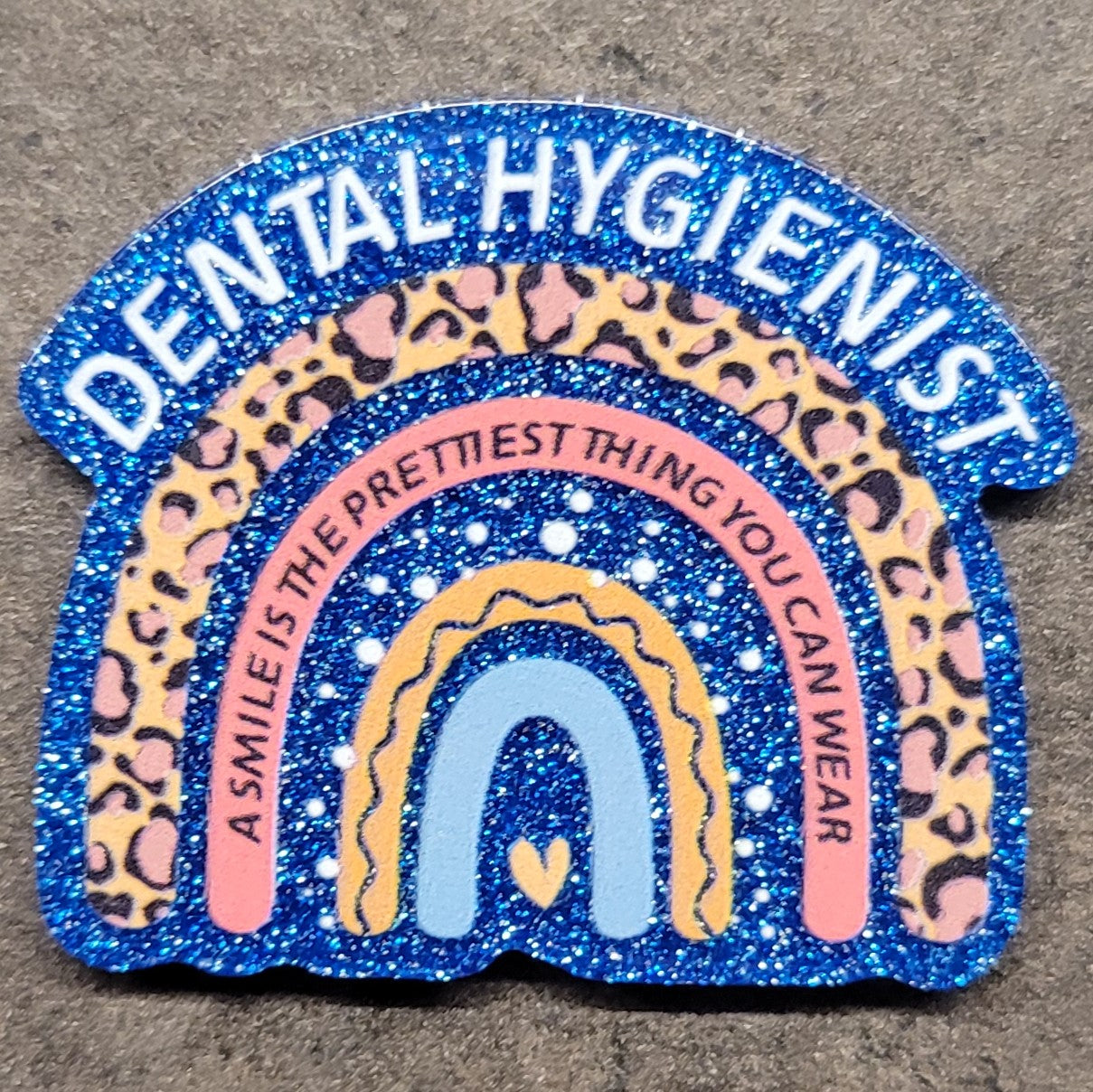 Acrylic flatback diy- hygienist rainbow