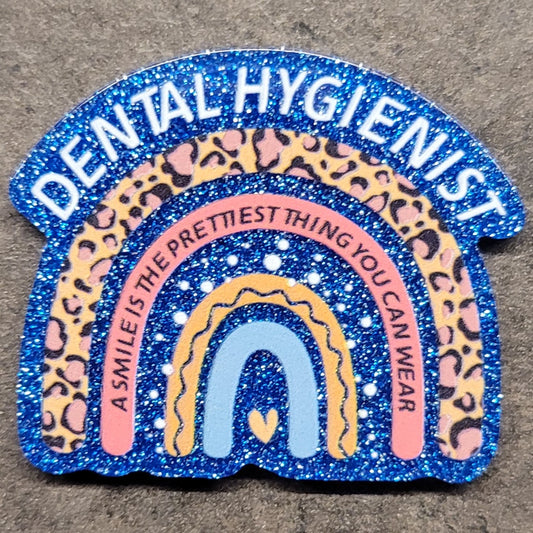 Acrylic flatback diy- hygienist rainbow