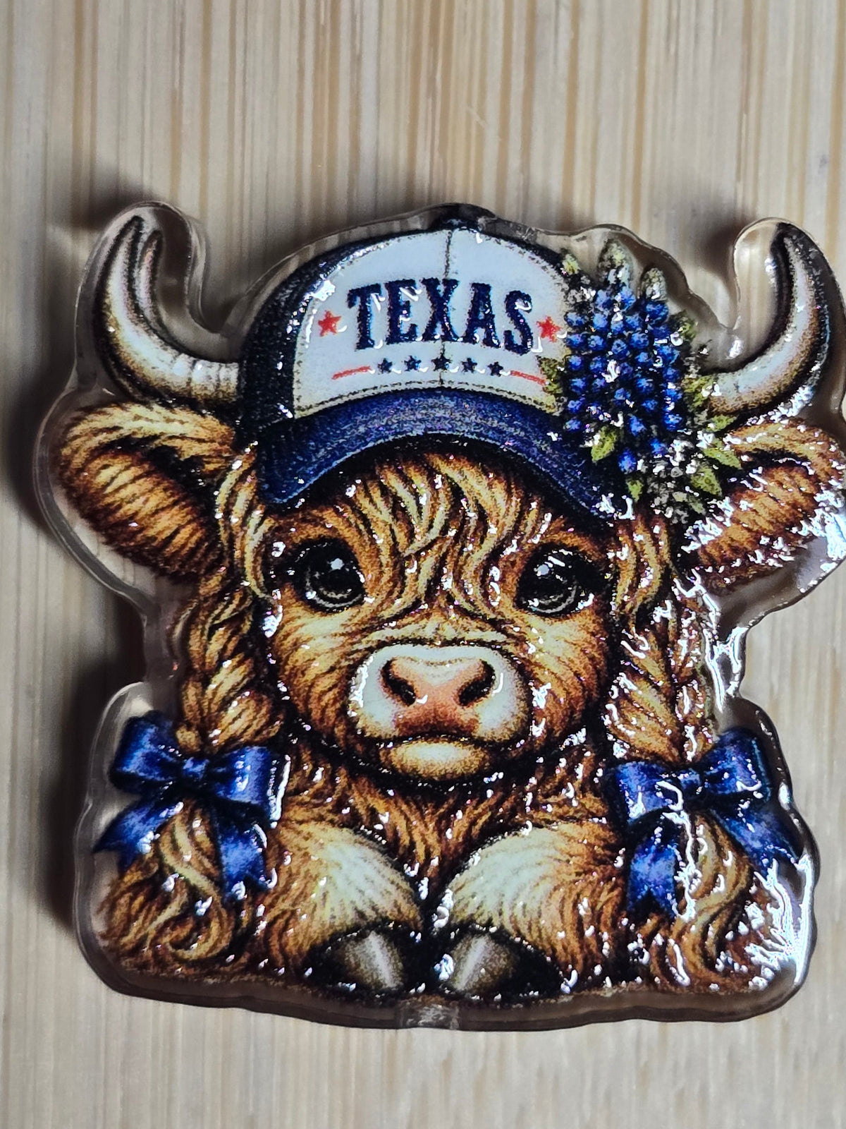 Acrylic focal beads Cute cows