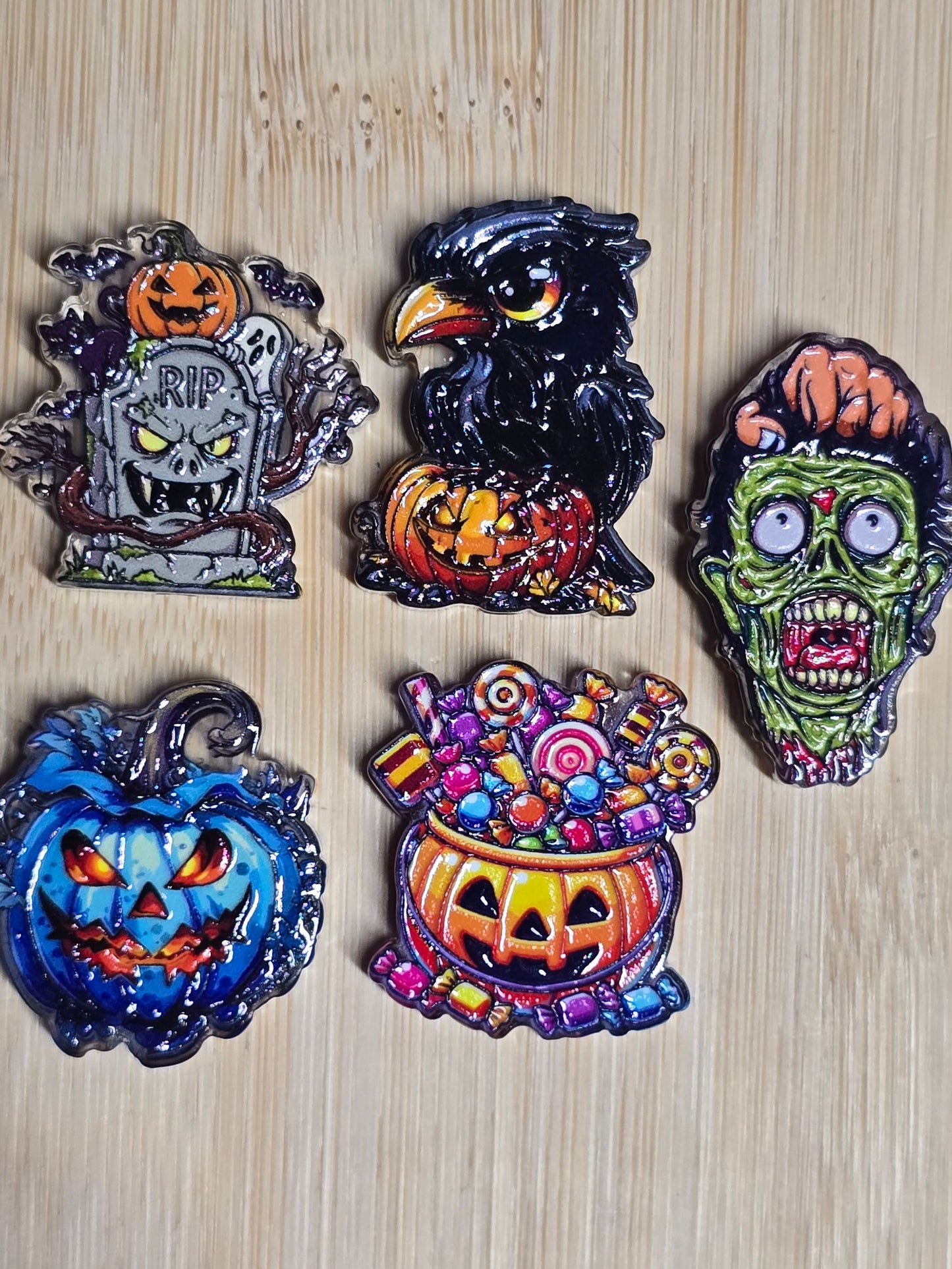 Acrylic focal beads Halloween themed