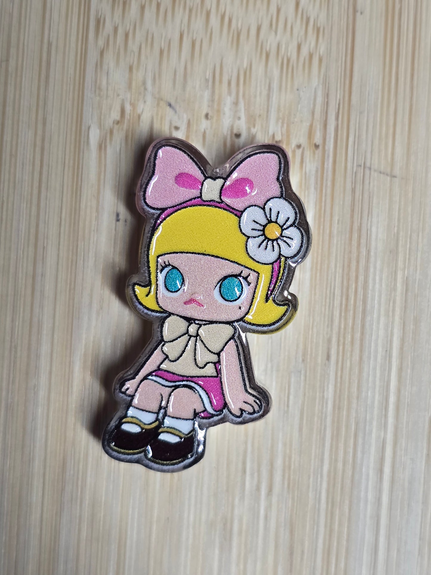 Acrylic focal beads fashion girl