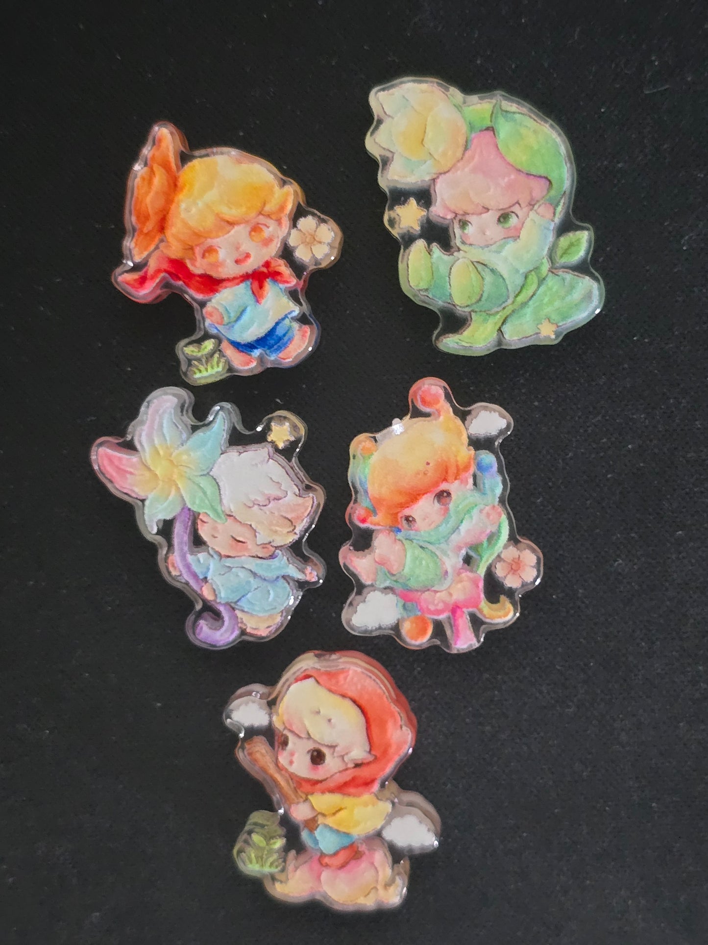 Acrylic focal beads- dimoo mix