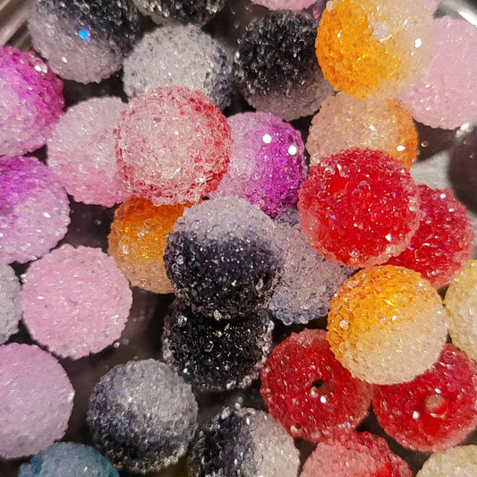 Sugar beads round- multi-colored