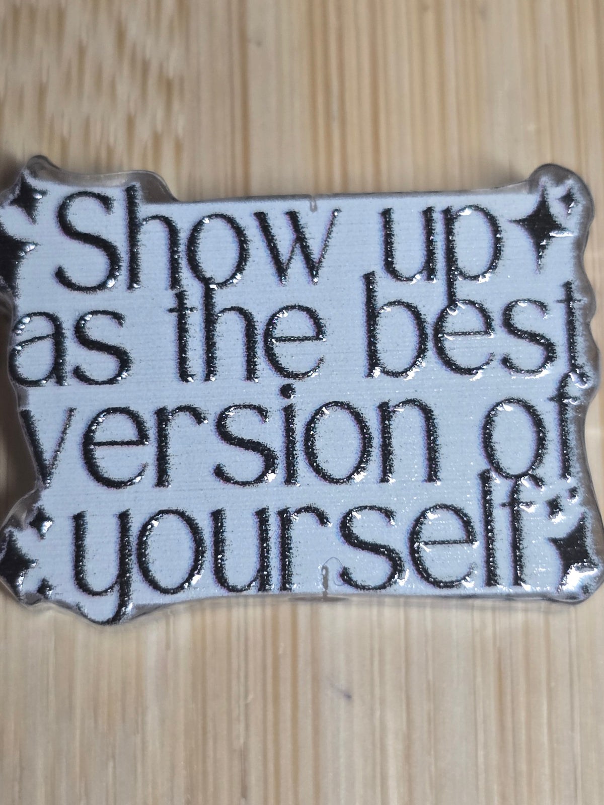 Acrylic focal beads- positive words
