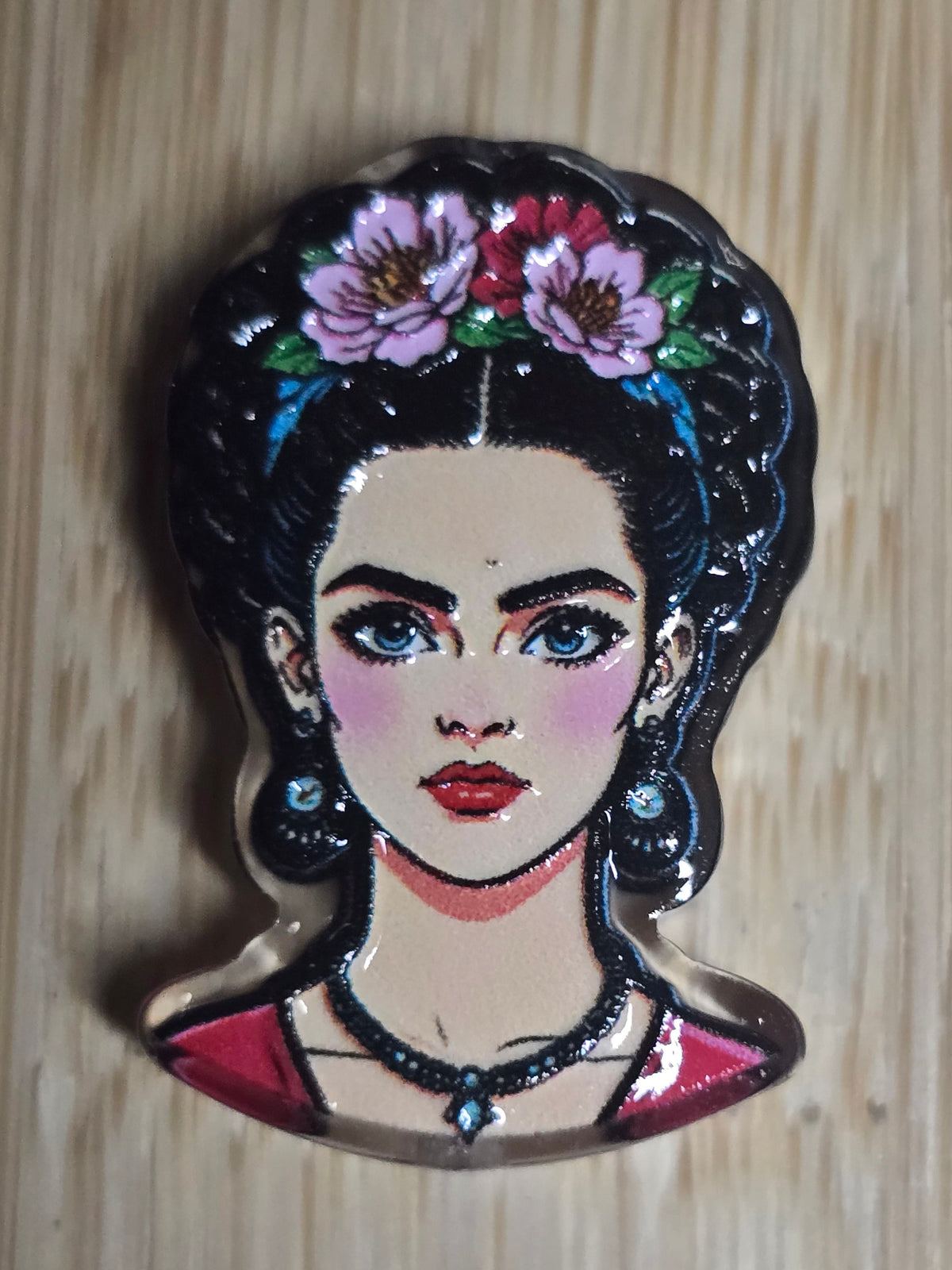 Acrylic focal beads- frida