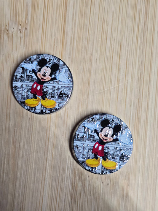 Acrylic round focal beads- DS character