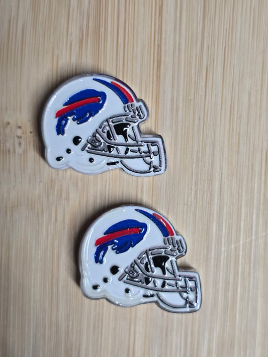 Acrylic focal beads nfl helmet buf.