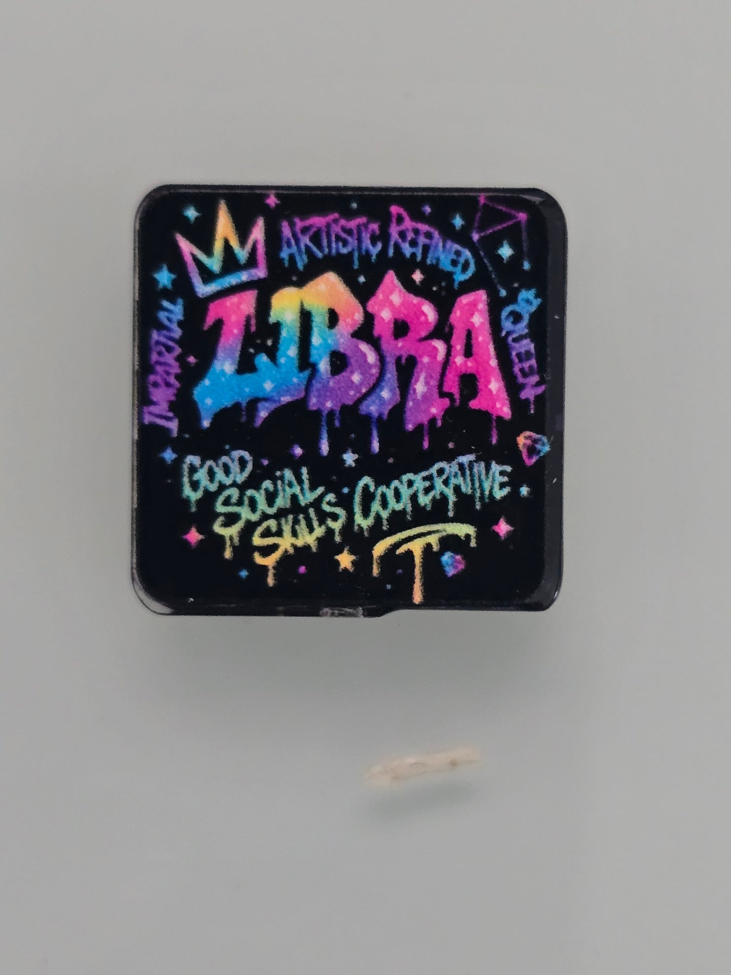 Acrylic focal beads bright colored zodiac signs