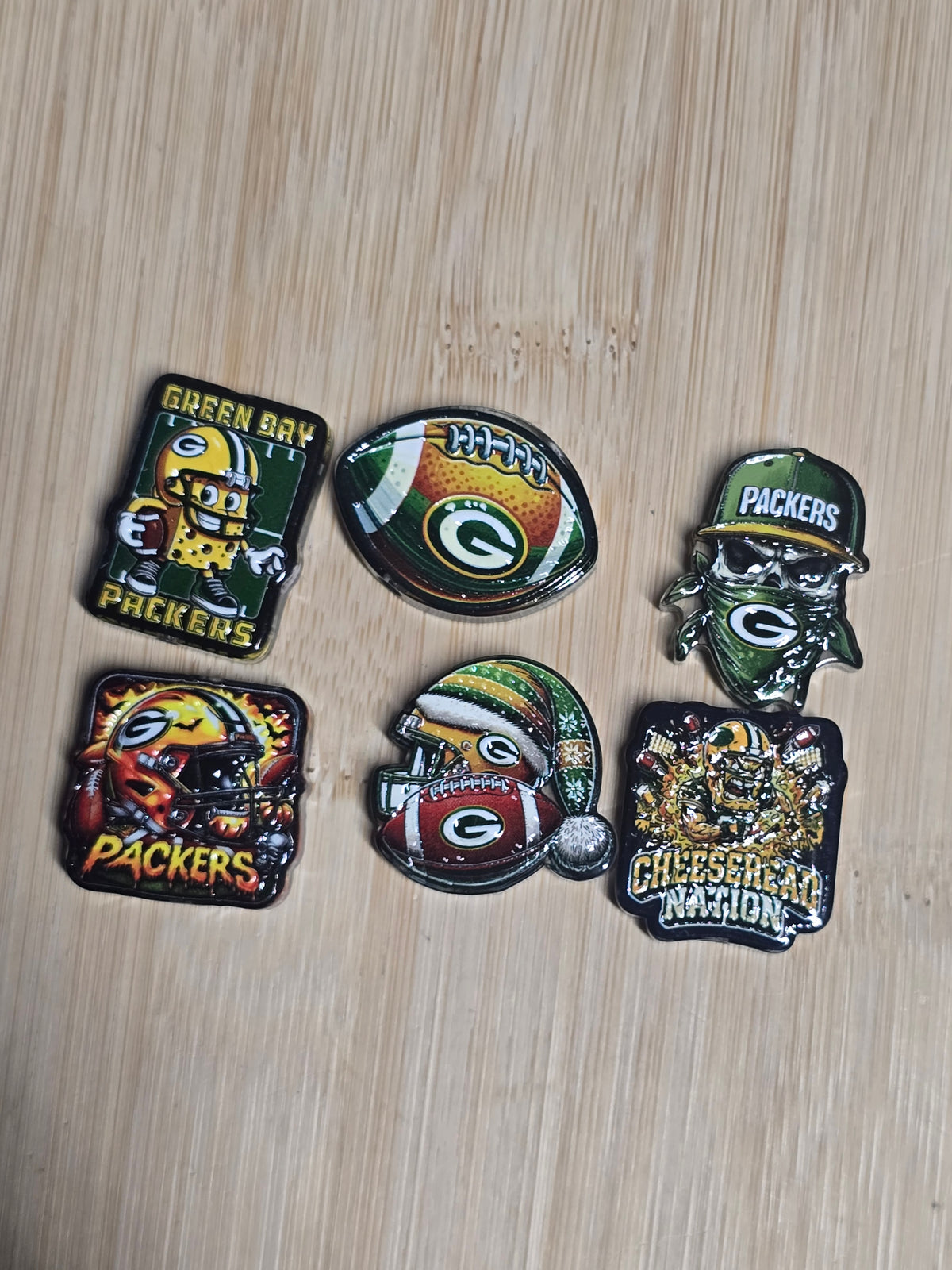 Acrylic focal beads- sports teams