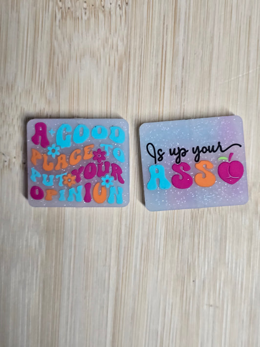 Focal silicone square focal sarcastic humor