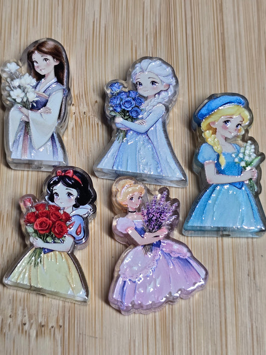 Acrylic focal beads- princess mixes
