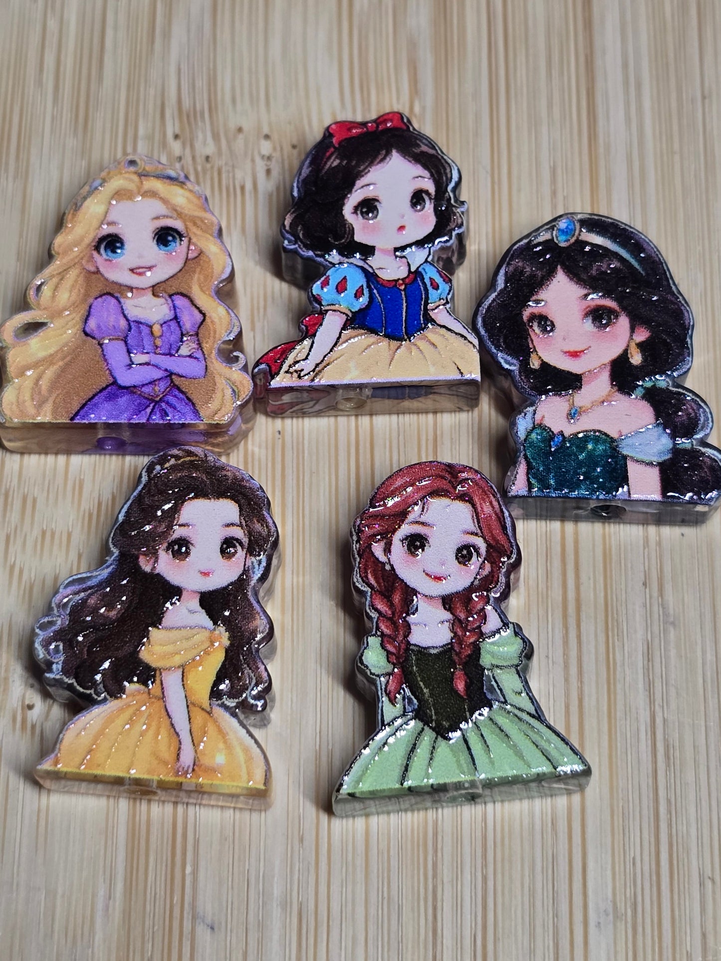 Acrylic focal beads- princess mixes