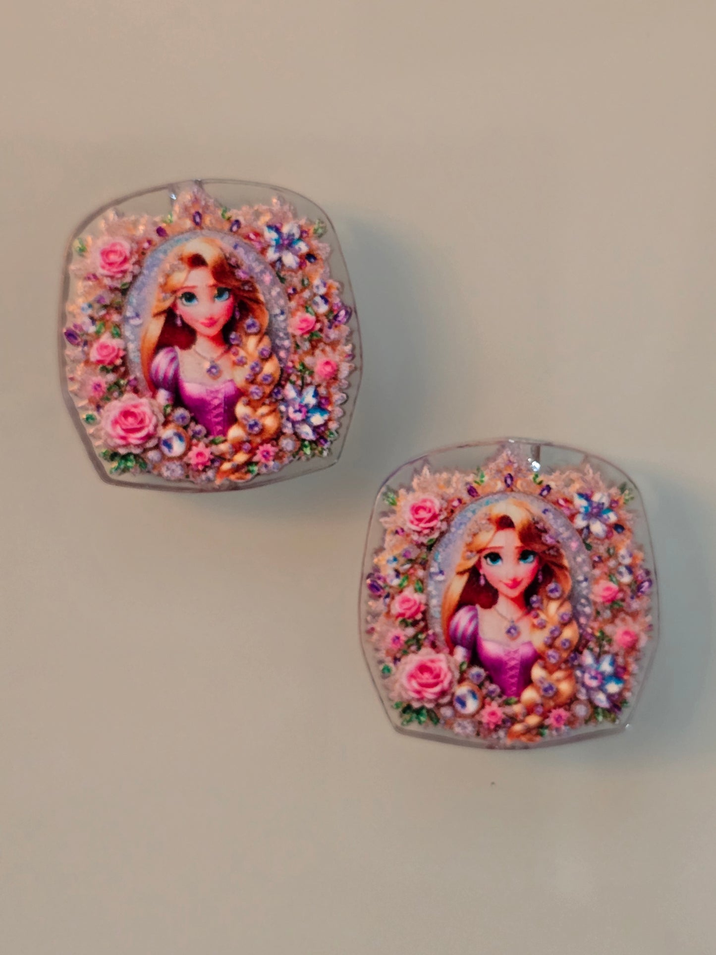 Acrylic focal beads DS princess long hair